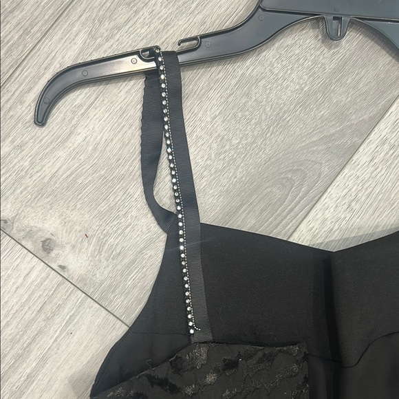 Top Shop Diamante Black Romper with Beaded Accents and side cut outs - Picture 10 of 12